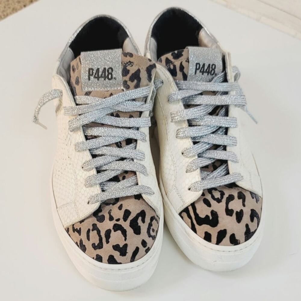 P448 Thea Platform Sneakers in Python Roccia Leop… - image 9